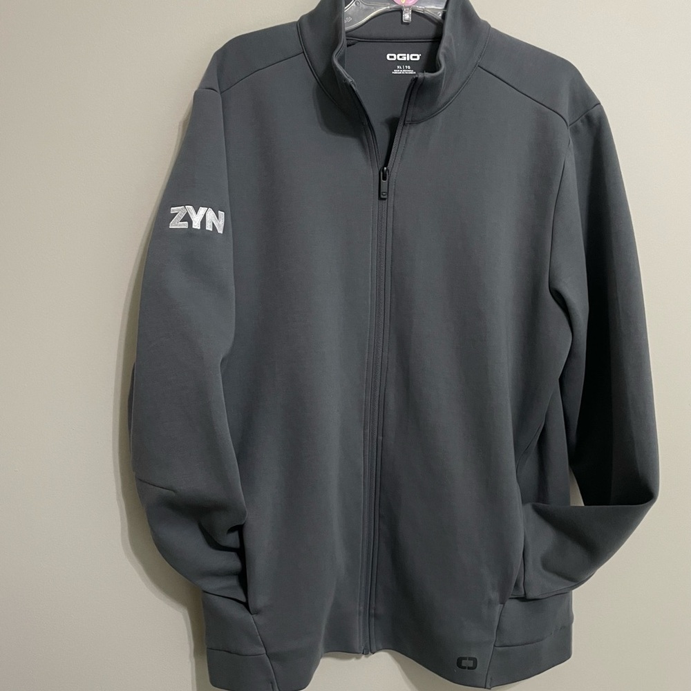 OGIO Gray Full-Zip Jacket~custom‎ design ~ZYN~Size XL